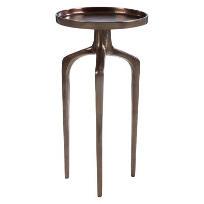 Diren Rough Bronze Finish Side Table