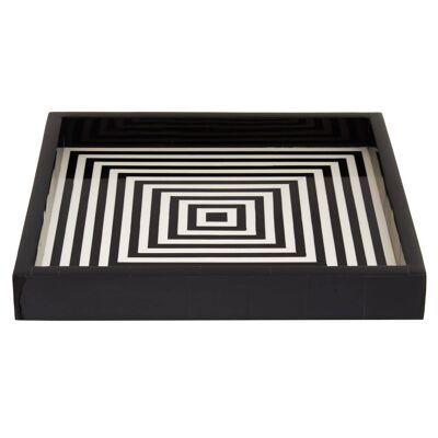 Donato Black and White Finish Tray