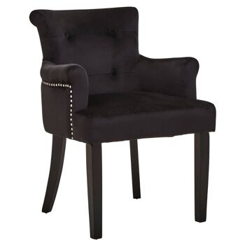 Doucet Black Velvet Chair with Ring Back 2