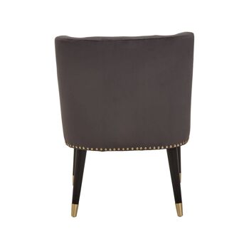 Doucet Stone Grey Chair with Black Legs 4