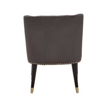 Doucet Stone Grey Chair with Black Legs 8