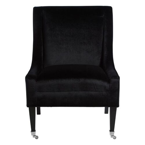 Downton Black Velvet Chair