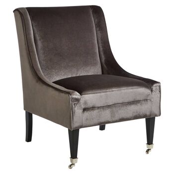 Downton Grey Velvet Chair 2
