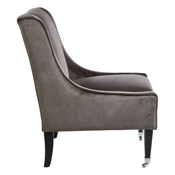 Downton Grey Velvet Chair 3