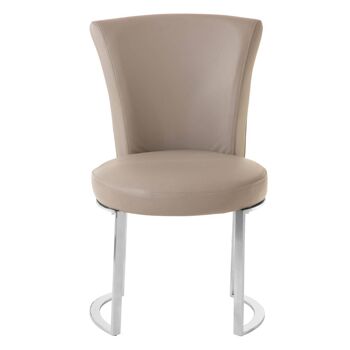 Eliza Grey Faux Leather Dining Chair 1