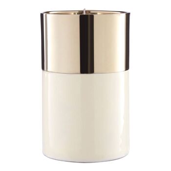 Elva White Large Wax Filled Candle 1