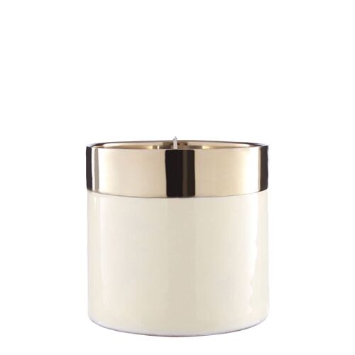 Elva White Small Wax Filled Candle