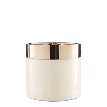 Elva White Small Wax Filled Candle 1