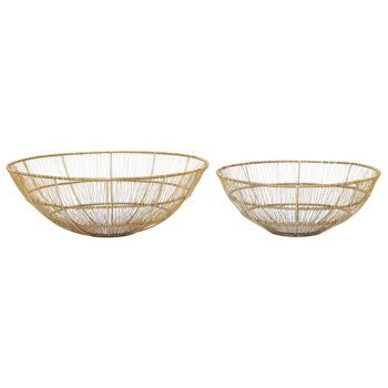 Enzo Set of Two Gold Wire Bowls 1