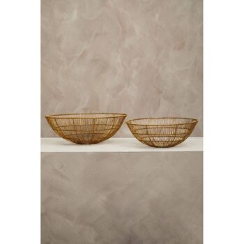 Enzo Set of Two Gold Wire Bowls 6