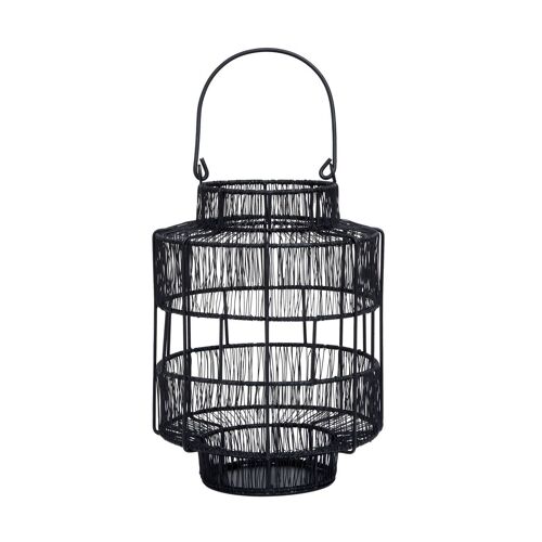 Enzo Small Black Wire Lantern