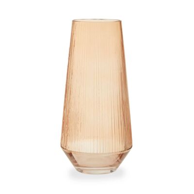 Esma Large Light Amber Glass Vase