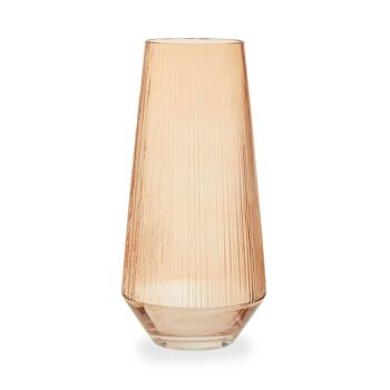 Esma Large Light Amber Glass Vase 1
