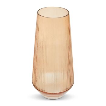 Esma Large Light Amber Glass Vase 3