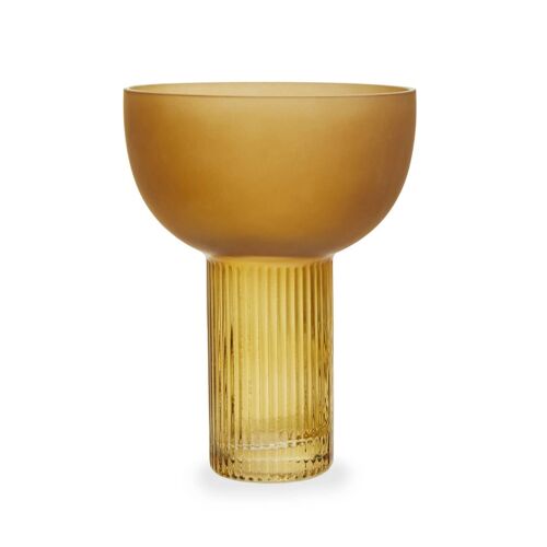 Esma Small Ochre Glass Vase