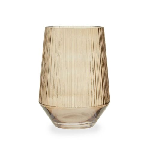 Esma Small Smoked Brown Glass Vase