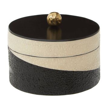 Ezra Large Black and White Trinket Box 3