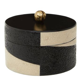 Ezra Large Black and White Trinket Box 4