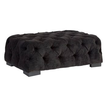 Fenton Black Fabric Footstool 3