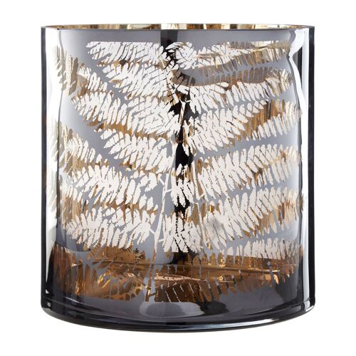 Fern Large Glass Hurricane Candle Holder