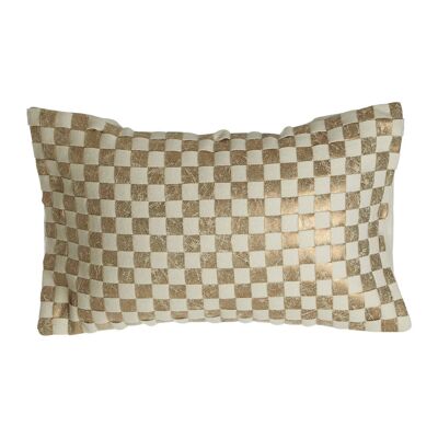 Fifty Five South Cream/Gold Check Cushion