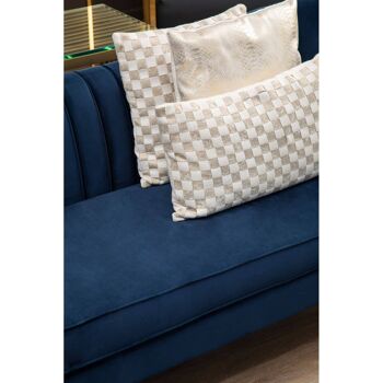 Fifty Five South Cream/Gold Check Cushion 4