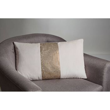 Fifty Five South Ivory Velvet/Gold Cushion 2