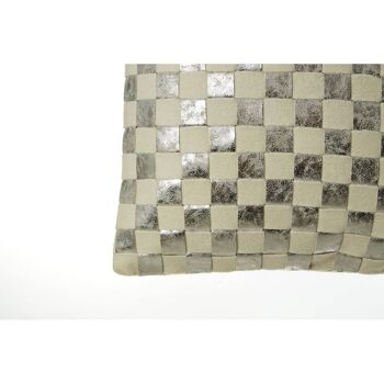 Fifty Five South Silver Check Square Cushion 4