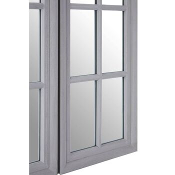 Flat Wood Grey Finish Mirror 4