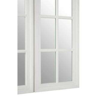 Flat Wood White Finish Mirror 4