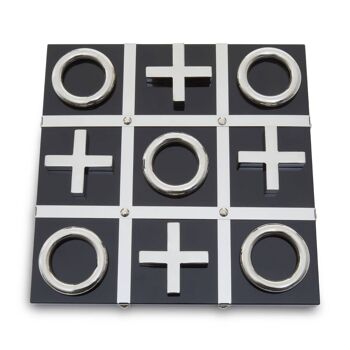 Flos Black and Silver Tic Tac Toe Game 3