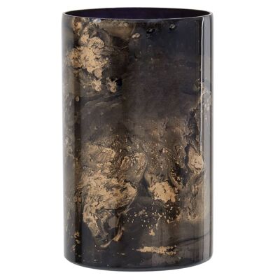 Gaia Black and Gold Large Candle Holder
