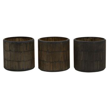 Gaia Set of 3 Gold Tealight Holders 1