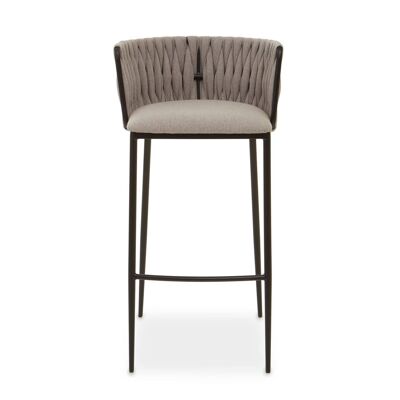 Gilden Grey Bar Chair with Woven Back