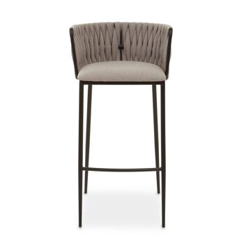 Gilden Grey Bar Chair with Woven Back 1