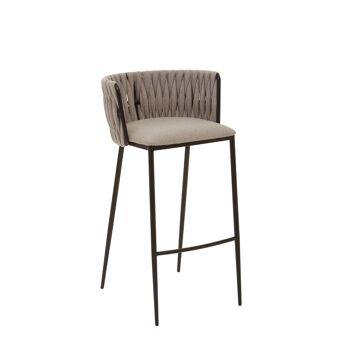 Gilden Grey Bar Chair with Woven Back 2