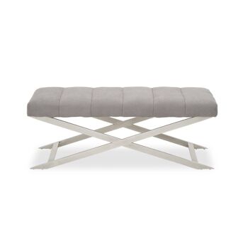 Gilden Grey Bench with Cross Base 1