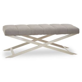 Gilden Grey Bench with Cross Base 2