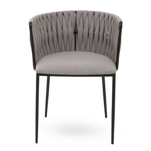 Gilden Grey Dining Chair with Woven Back