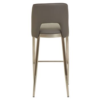 Gilden Grey Leather Effect Bar Chair 8