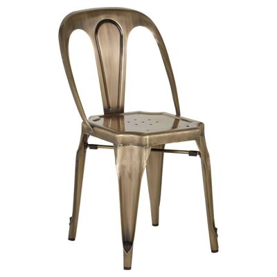 Grange Brass Finish Metal Chair