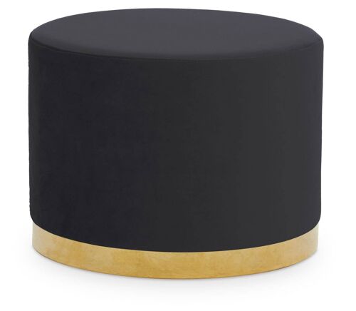 Hagen Black and Gold Round Stool