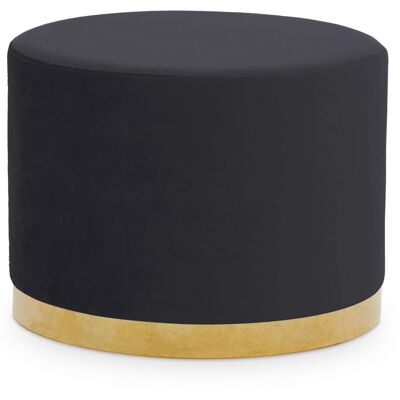 Hagen Black and Gold Round Stool