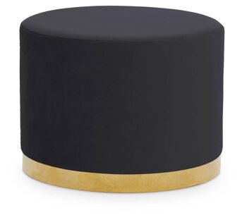 Hagen Black and Gold Round Stool 1