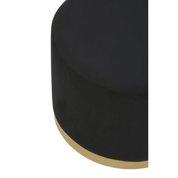 Hagen Black and Gold Round Stool 3