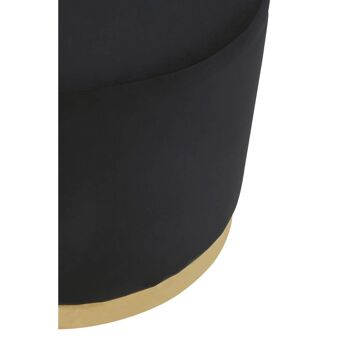 Hagen Black and Gold Round Stool 4