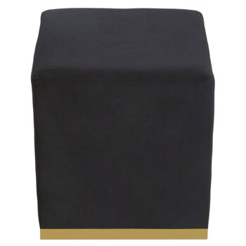 Hagen Black and Gold Square Stool 2