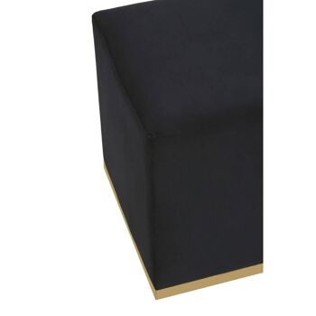 Hagen Black and Gold Square Stool 4