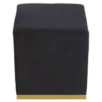 Hagen Black and Gold Square Stool 6