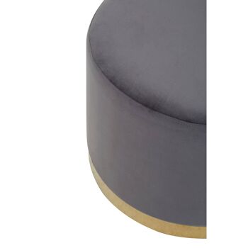 Hagen Grey and Gold Round Stool 3